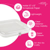 Estuche transparente con burbujas «Everything Mary» de 12x12 – Organizador portátil para proyectos de manualidades