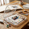 Estuche transparente con burbujas «Everything Mary» de 12x12 – Organizador portátil para proyectos de manualidades