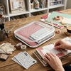 Estuche transparente con burbujas «Everything Mary» de 12x12 – Organizador portátil para proyectos de manualidades