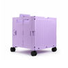 Organizing Essentials Black Collapsible Rolling Cart with Lid & 360° Wheels