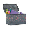 Organizador para caja de costura «Everything Mary» en estampado floral acolchado gris: estuche plegable de lados blandos para kit de costura con alfiletero y bolsillo para guardar accesorios de costura