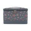 Organizador para caja de costura «Everything Mary» en estampado floral acolchado gris: estuche plegable de lados blandos para kit de costura con alfiletero y bolsillo para guardar accesorios de costura