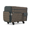 Everything Mary XL Rolling Sewing Machine Case with Wheels in Grey Geometric – Sewing Machine Tote Bag for Travel, Classes & Quilting