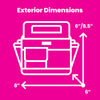 Caja plegable para manualidades de escritorio, color beige con lunares