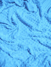 Turquoise Minky Dimple Dot Baby Soft Fabric / Sold By The Yard