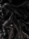 Tela de pelo sintético largo y peludo, de color negro liso / Se vende por metros