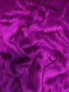 Grape Solid Shaggy Long Pile Faux Fur Fabric / Sold By The Yard||color:Grape