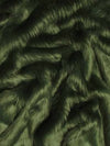 Tela de piel sintética de pelo largo y peludo, color verde cazador / Se vende por yardas || Color: verde cazador
