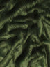 Tela de piel sintética de pelo largo y peludo, de color verde cazador / Se vende por yardas