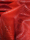 Tejido vinílico con relieve 3D «Florida Gator» en color caramelo miel / Se vende por metros