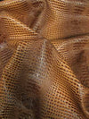 Tejido vinílico con relieve 3D «Florida Gator» en color caramelo miel / Se vende por metros