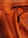 Tejido vinílico con relieve 3D «Florida Gator» en color caramelo miel / Se vende por metros
