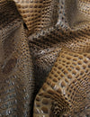 Tejido vinílico con relieve 3D «Florida Gator» en color caramelo miel / Se vende por metros