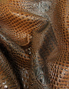 Tejido vinílico con relieve 3D «Florida Gator» en color caramelo miel / Se vende por metros