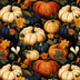 Pumpkin Patch Harvest Multi on Blue 100% Cotton