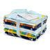 5 Flannel Fat Quarters Adventure Awaits Blue Gray Yellow 18" x 21" Baby