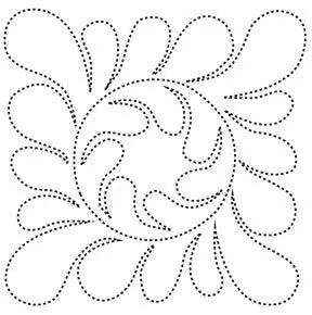 Feathered Square 11" Quilt Stencil