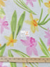 Tejido polar con roseta floral primaveral