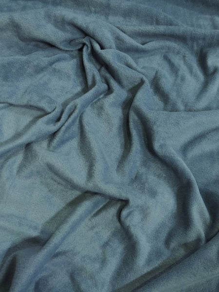 Fleece Fabric Solid / Denim Blue