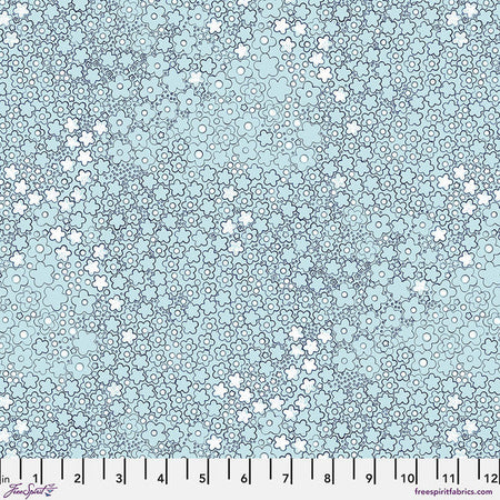 Flora Dora Seafoam Flourish And Bloom 44"/45" Cotton Fabric Per Yard