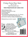 Friday Fiesta Place Mats Pattern 179