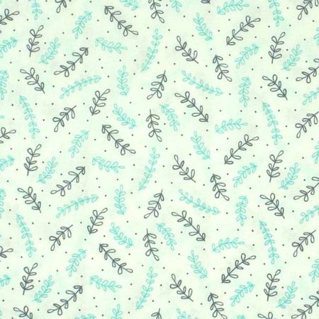 Stitch & Sparkle, 100 % algodón, 44" de ancho, se vende por yardas, color «Farm Fields Aqua»