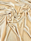 TELA DE TERCIOPELO ELÁSTICO CON PURPURINA, 360 GRAMOS DE SPANDEX / Beige / Se vende por yardas