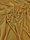 TELA DE TERCIOPELO ELÁSTICO CON PURPURINA, 360 GRAMOS DE SPANDEX / Dorado / Se vende por yarda