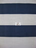 Poly Cotton 2 Inch Giant Stripe Fabric / White/Blue / Sold By The Yard