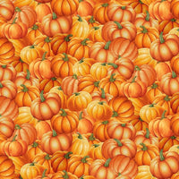 Calabazas naranjas empaquetadas, 100 % algodón. Precio por yarda