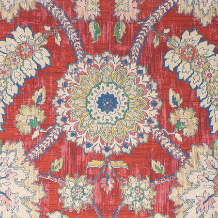 Waverly, 100 % algodón estampado de primera calidad, 54" de ancho, tela para tapicería y decoración del hogar, Garnet Castleford