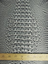 Pure White Hydra Gator 3D Embossed Vinyl Fabric / Sold By The Yard