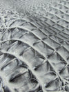 Pure White Hydra Gator 3D Embossed Vinyl Fabric / Sold By The Yard