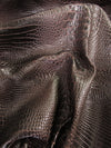 Fossil Brown Hydra Gator 3D Embossed Vinyl Fabric / Sold By The Yard