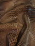 Molasses Brown Hydra Gator 3D Embossed Vinyl Fabric / Sold By The Yard