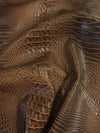 Fossil Brown Hydra Gator 3D Embossed Vinyl Fabric / Sold By The Yard