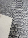 Sterling Grey Hydra Gator 3D Embossed Vinyl Fabric / Sold By The Yard