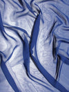 Tela de gasa Hi-Multi lisa para vestidos / Azul real / Se vende por yardas