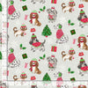 Christmas Dogs on Gray 100% Cotton Price per Yard