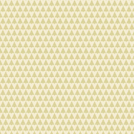Árboles alineados sobre fondo crema, 100 % algodón. Precio por yarda.
