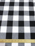 Tejido de franela para uniformes, de cuadros tartán gruesos / Blanco búfalo/Negro / Se vende por metros