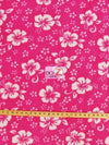Flower Hawaiian Fuchsia Fleece Fabric