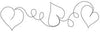 Corazones y bucles Quilt Stencil 3.5 "x14" (plantilla de acolchado)