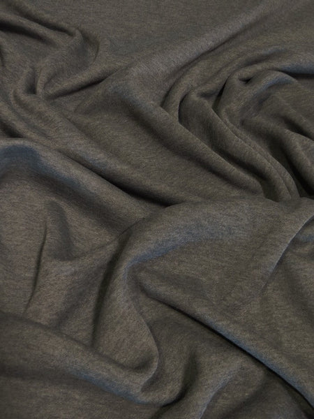 Tejido polar para sudaderas y ropa / Gris carbón / Se vende por metros