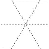 Hexagon Lines 14" Quilt Stencil