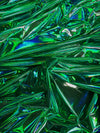 Ultra Holographic Glossy Patent Spandex Vinyl Fabric / Purple / Sold By The Yard