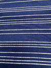 1 Yard Precut Wavy Lines on Blue 100% Cotton Blender