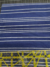1 Yard Precut Wavy Lines on Blue 100% Cotton Blender