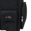 Everything Mary XL 4 Wheel Collapsible Rolling Sewing Machine Storage Case, Black Quilted