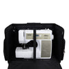 Everything Mary XL 4 Wheel Collapsible Rolling Sewing Machine Storage Case, Black Quilted